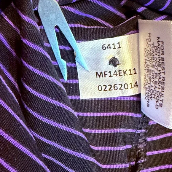 Peter Millar Polo L Purple Stripe St Andrews Logo Golf Shirt Summer Comfort - Picture 7 of 7